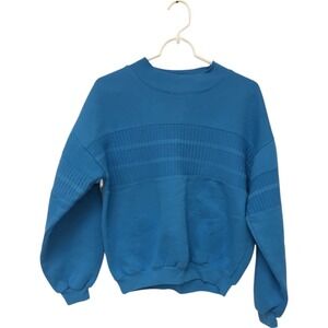 Jean Michaud Sweatshirt Blue Mens‎ Large Pullover Fleece Long Sleeve Crew Neck